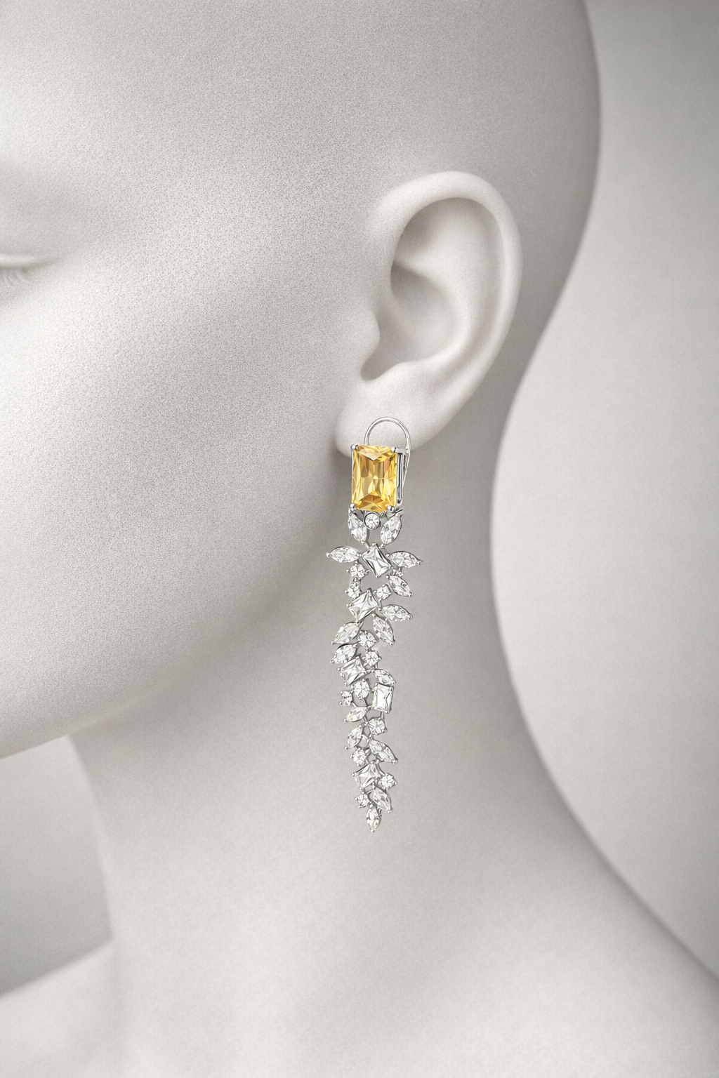Emerald elan drop earings