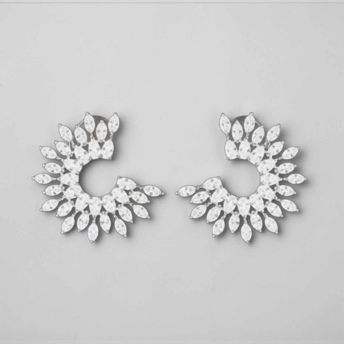 Crystal leaf Earings