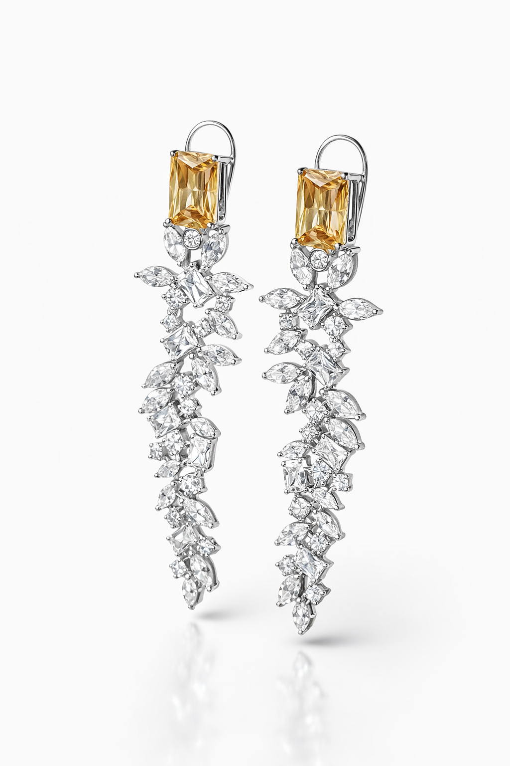 Emerald elan drop earings