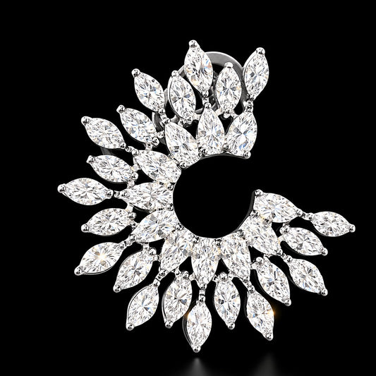 Crystal leaf Earings